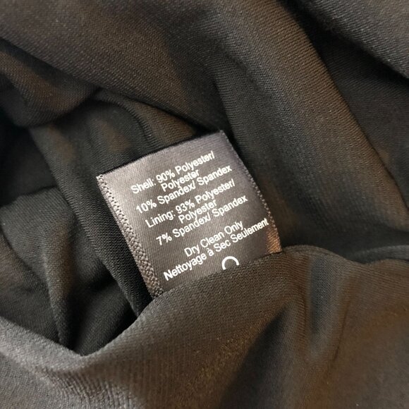 Dress The Population Sequin Velvet Long Sleeve Mini Dress Black S - Picture 5 of 5